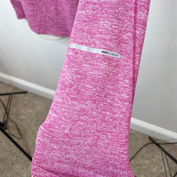 Nike Pink Long Sleeve Top Half Zip Womens Medium Sweatshirt Shirt - Picture 5 of 6